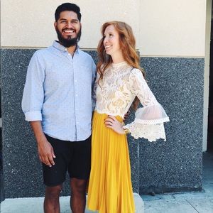 Lace Bell Sleeve Top